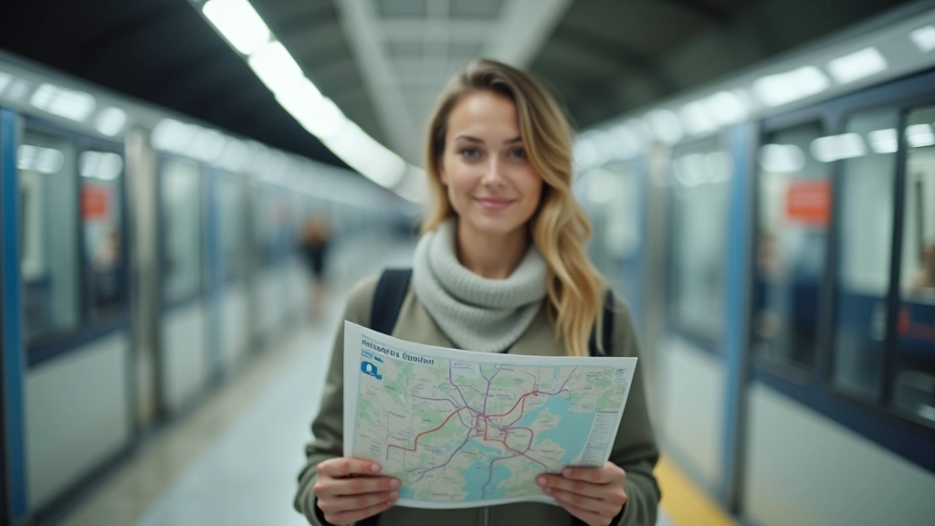 Žena s mapou v metru